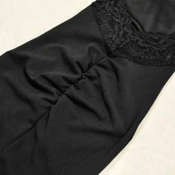 NEW Windsor Black Drop Waist Dress Asymmetrical Wrap Midi Skirt Open Back - Picture 13 of 17